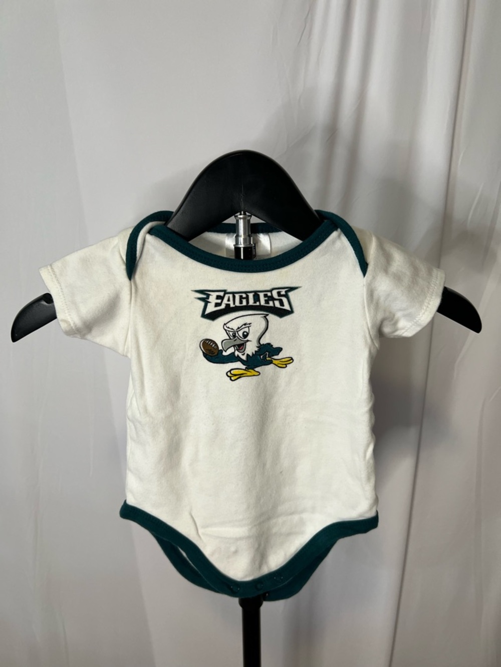 NFL White and Green Eagles Baby One-Piece Bodysuit